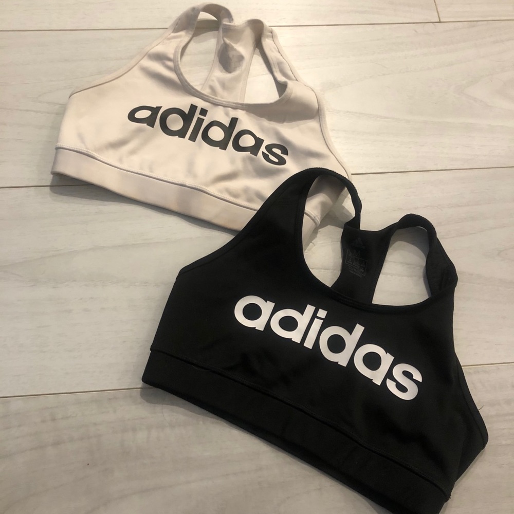 BUNDLE of Adidas logo sports bras